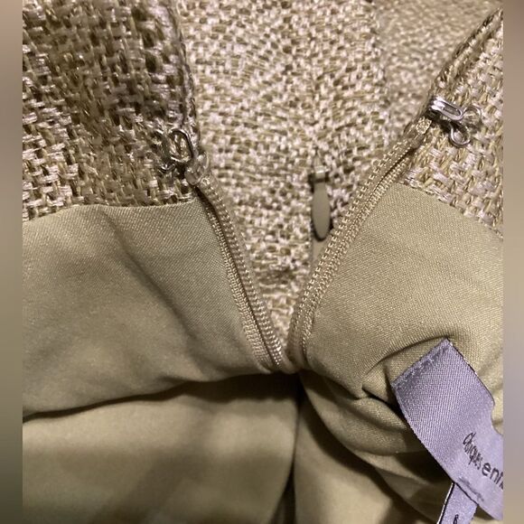 Classiques Enrier Pencil Skirt Green Sz 6 paperbag waist detail - Picture 13 of 14